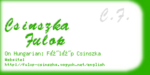 csinszka fulop business card